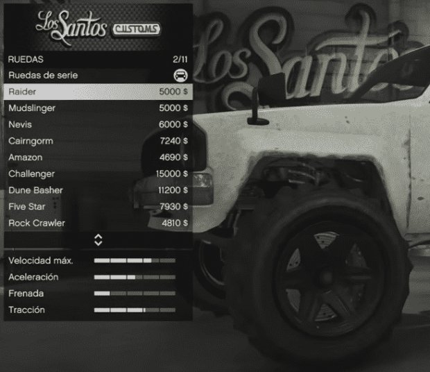 Truco GTA 5 Online: Dinero infinito karin rebel oxidada ruedas raider