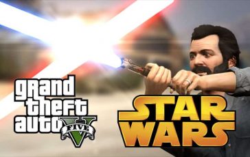 Grand Theft Auto 5 es mejor con sables de luz de Star Wars